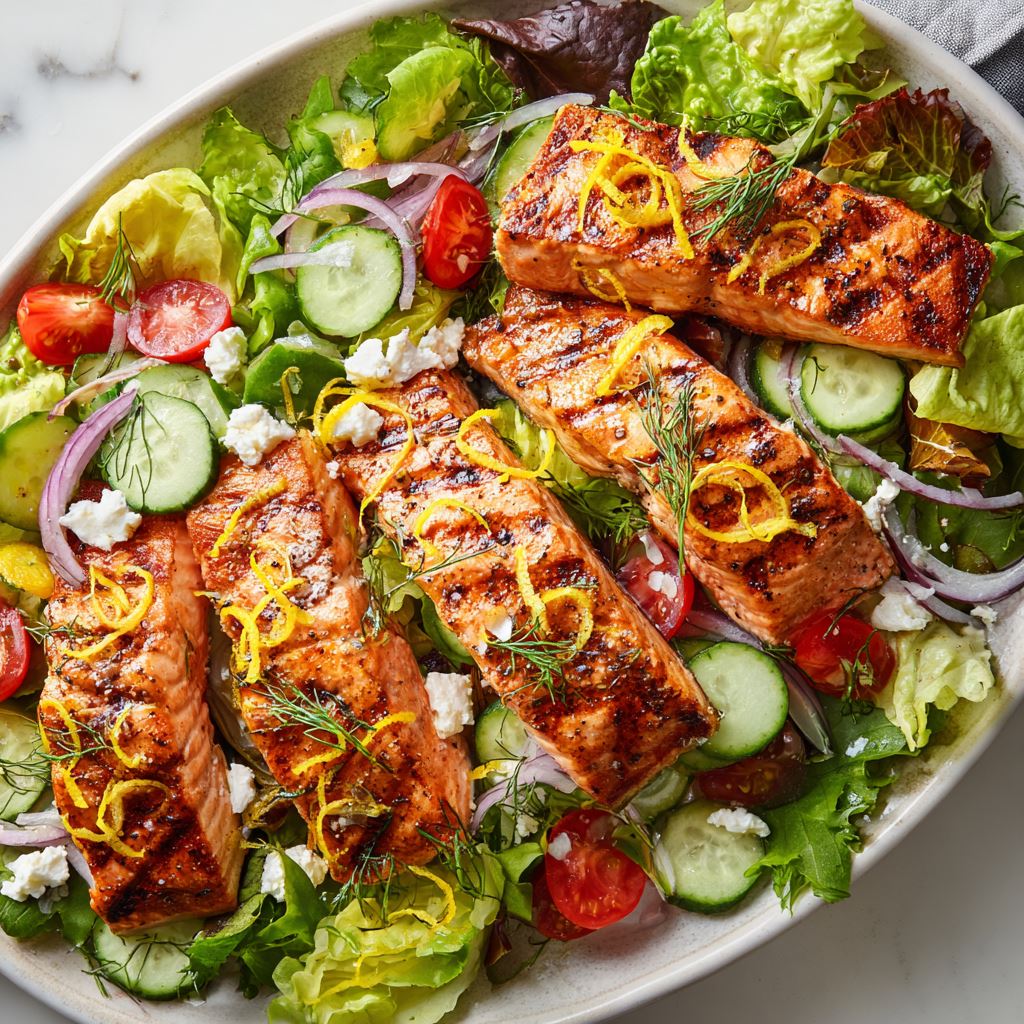 Grilled Salmon Salad – Light High-Protein Meal