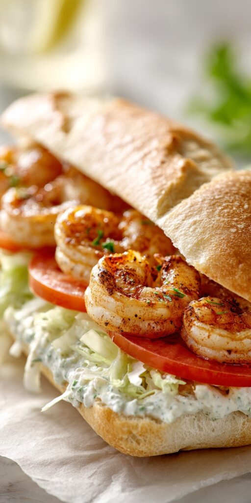 Grilled Shrimp Po’ Boy – Easy Seafood Sandwich