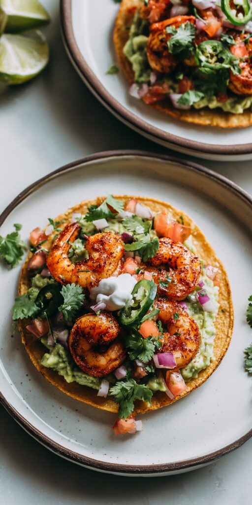 Mexican-Inspired Shrimp Tostadas – Crispy Flavor-Packed