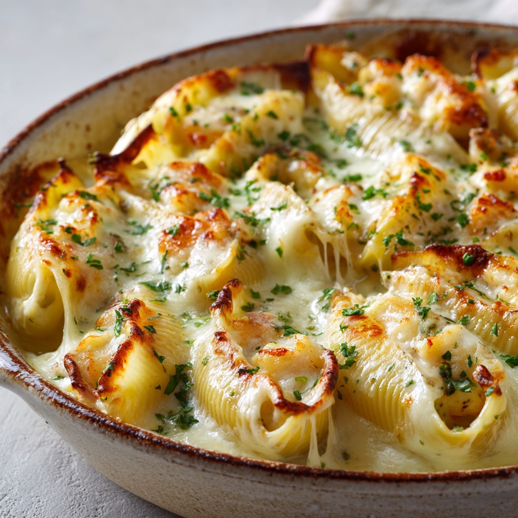 Creamy Seafood Stuffed Shells – Cheesy Comfort Bake