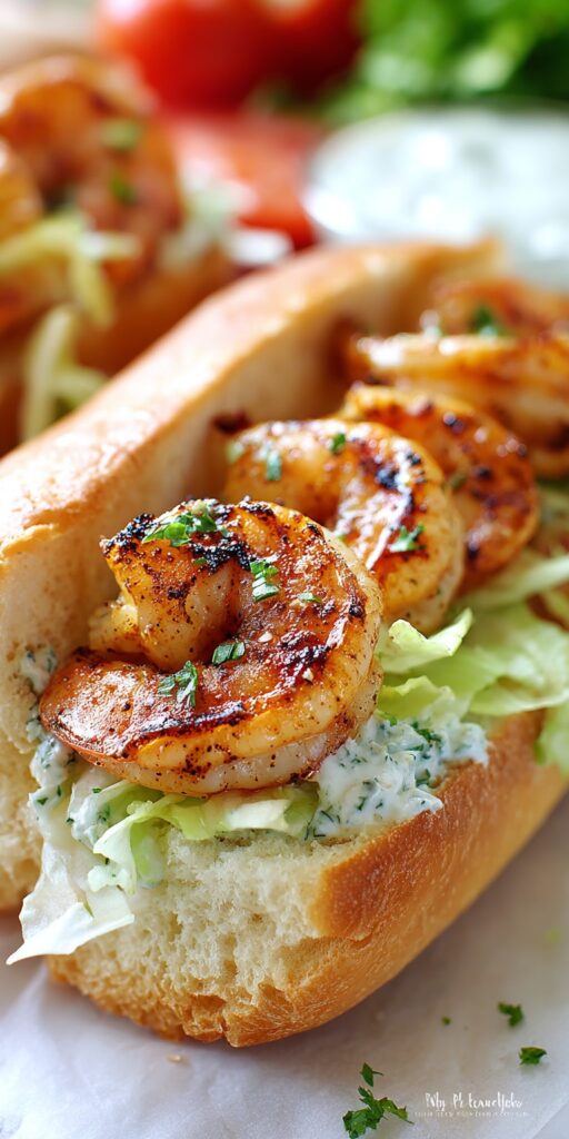 Grilled Shrimp Po’ Boy – Crispy Seafood Sandwich
